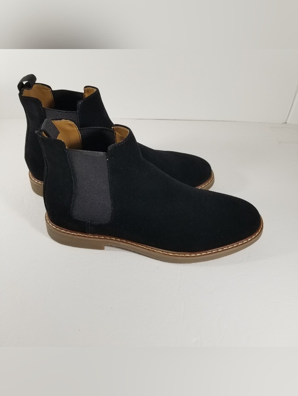 Steve Madden Highline Boots Men's 8M Black Leather Suede Chelsea Ankle Boots